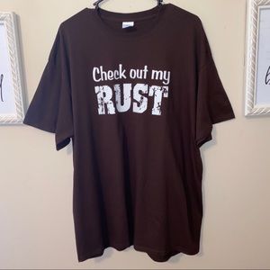 NEW 2XL Check Out My Rust Graphic Tee